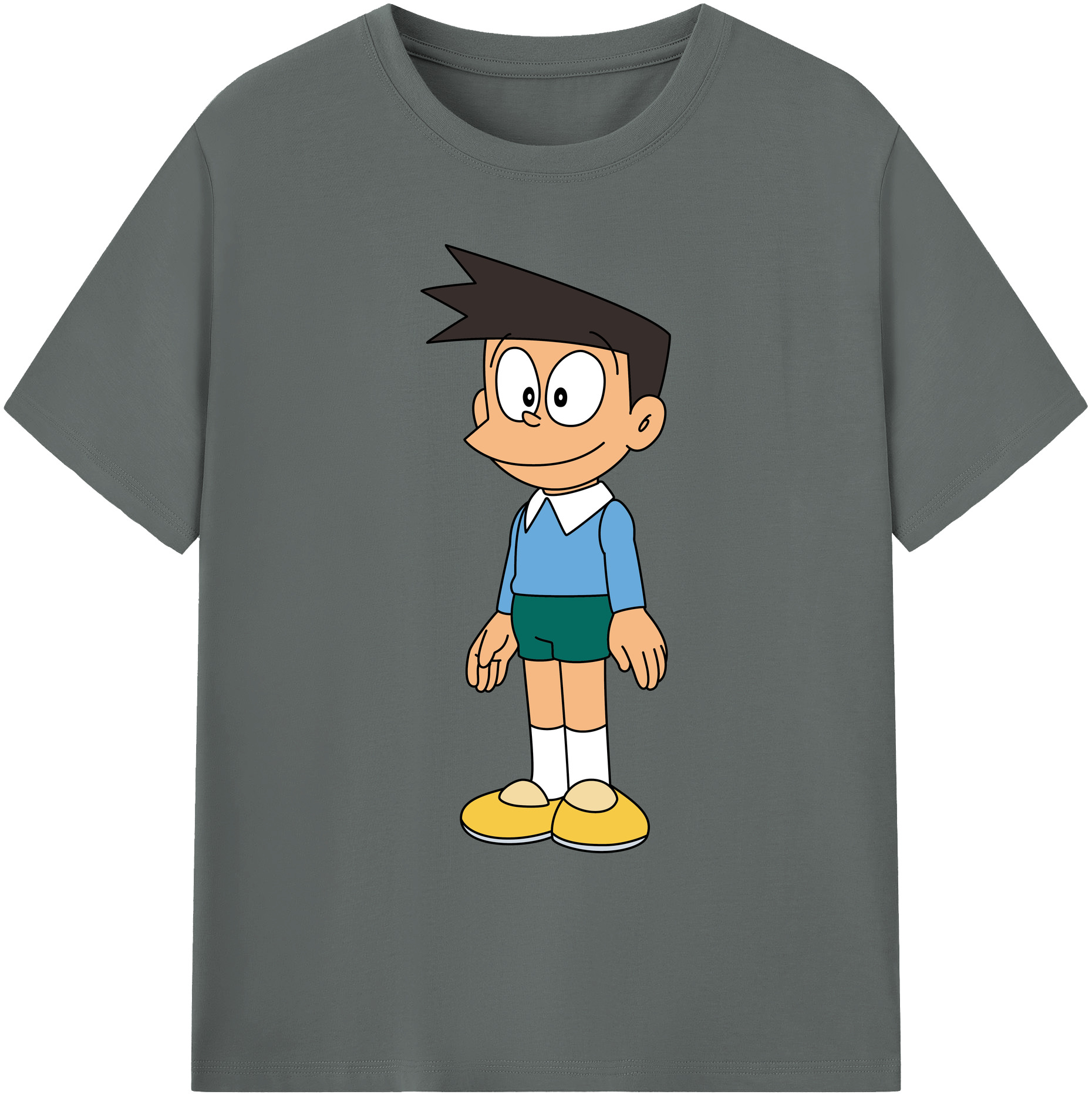 （画像用） ドラえもん 骨川 スネ夫 Doraemon Honekawa Suneo 綿100％ メンズ半袖Tシャツ｜肌触りやわらか＆通気性